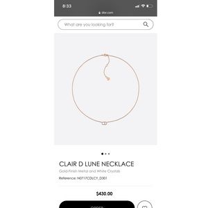 Dior Clair D Lune Necklace